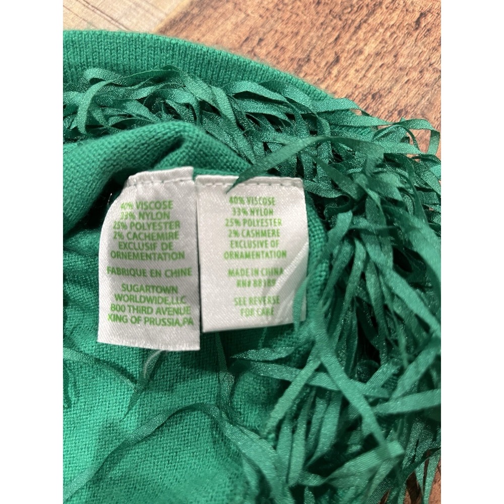Women's Lilly Pulitzer Green Sweater Frill Bottom Sz M (2249) View 3